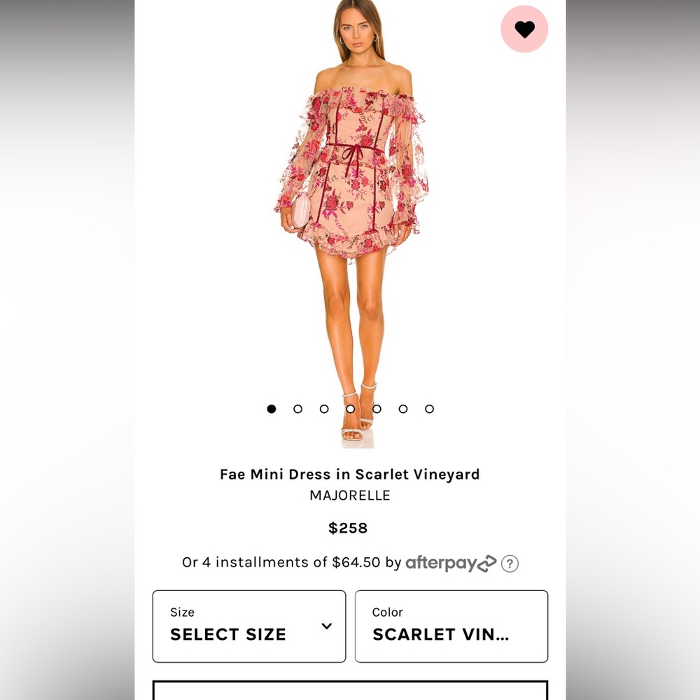 majorelle fae mini dress